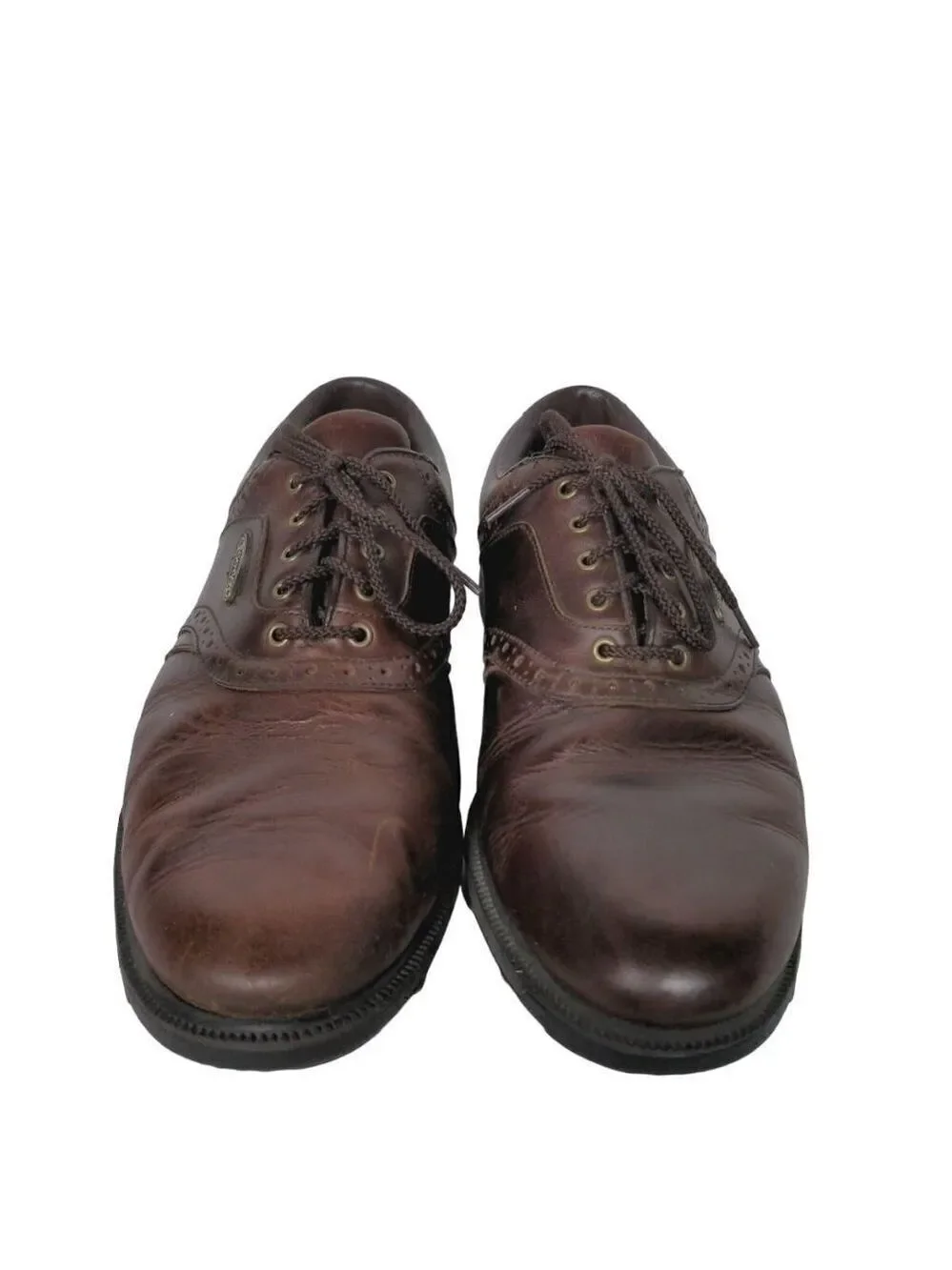 Footjoy Men's E-Comfort Brown Leather Lace Up Golf Shoes Size 9 M
